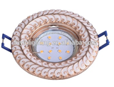 Led down light zinc alloy die cast with resin flower patten hot sales in Russia