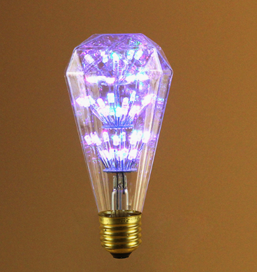 R90 diamond color vintage bulb