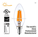 PSE Listed E11 100V Base C35 4W 6W warmwhite 1800K Led Filament Flameless Candle Lamp With Discount