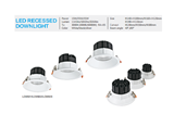 LED downlight IP65& fire rated & anti glare