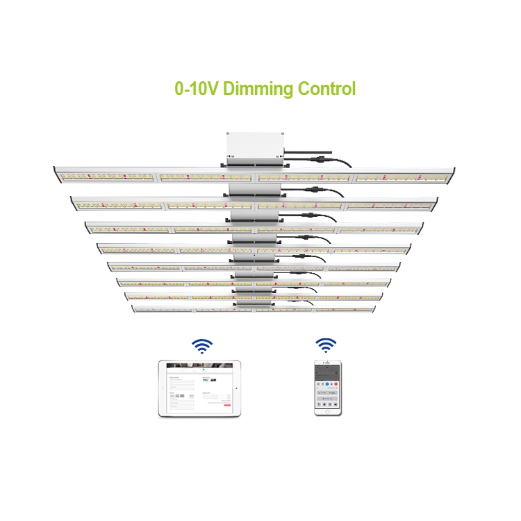 LED Grow Light 8 Bars With Full Spectrum And Bluetooth Wifi For Plants Agricultural Greenhouse PL046