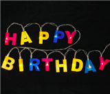 3.5m battery operated happy birthday letter string lights