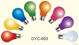 OYC-603 LED colorful bulb E27 PC cover 3W 5W true power with CE & RoHS Chrismas holiday decoration