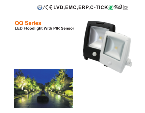 QQ Series LED floodlight with pir sensor