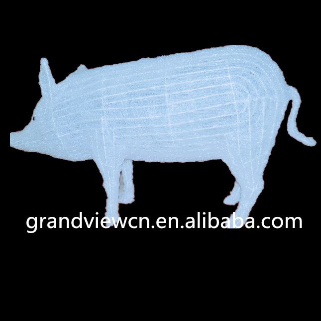 Acrylic motif 3D cute pig light for spring festival outdoor decoration