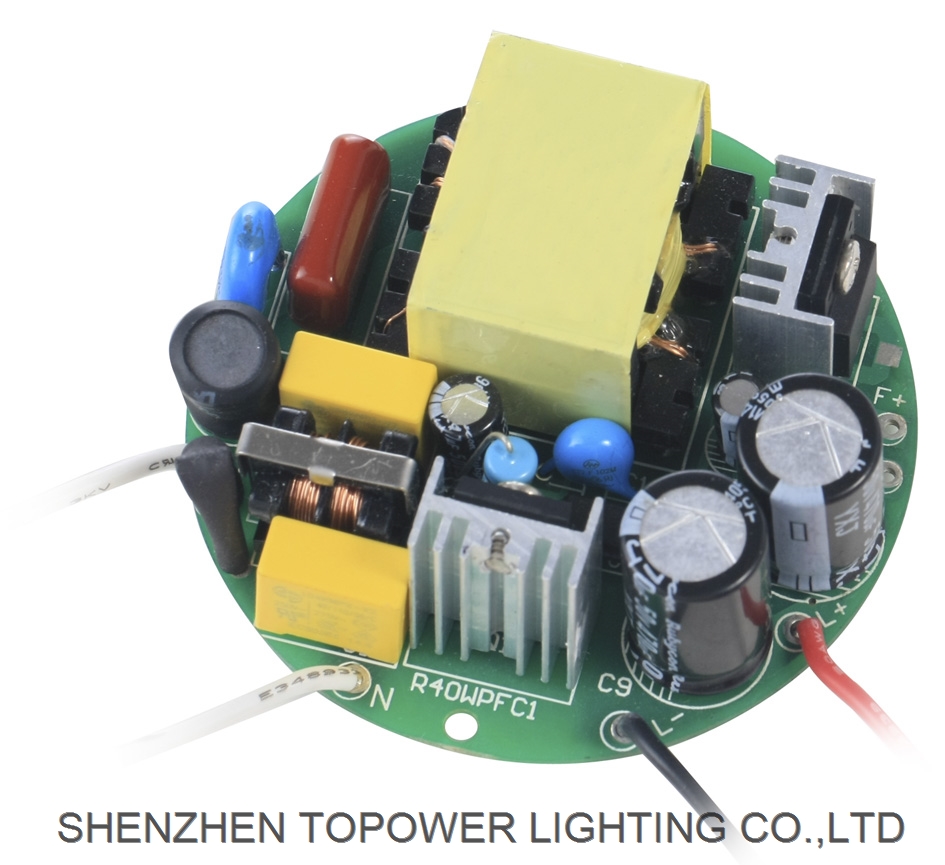 AC100-277V 30W bare board led driver PF0.95 round shape isolated driver 700mA can meet CE or not