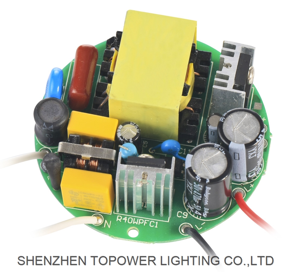 AC100-277V 36W bare board led driver PF0.95 round shape isolated driver 700mA can meet CE or not