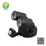 Outdoor double head induction LED wall light with sensor garden lamp