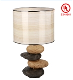 MEILIOUHOME Portable Table lamp Resin Material Cobble Shape UL Certification 13x13x22 inches