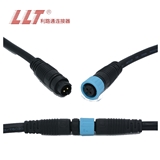 M12 2 pin push lock waterproof cable connector