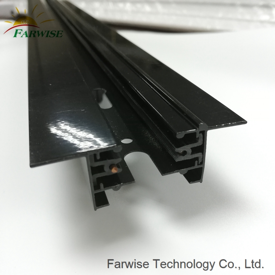 Recessed 2 Wires Rail Track 2 Lines Track System for LED Commercial Light Track System Accessories