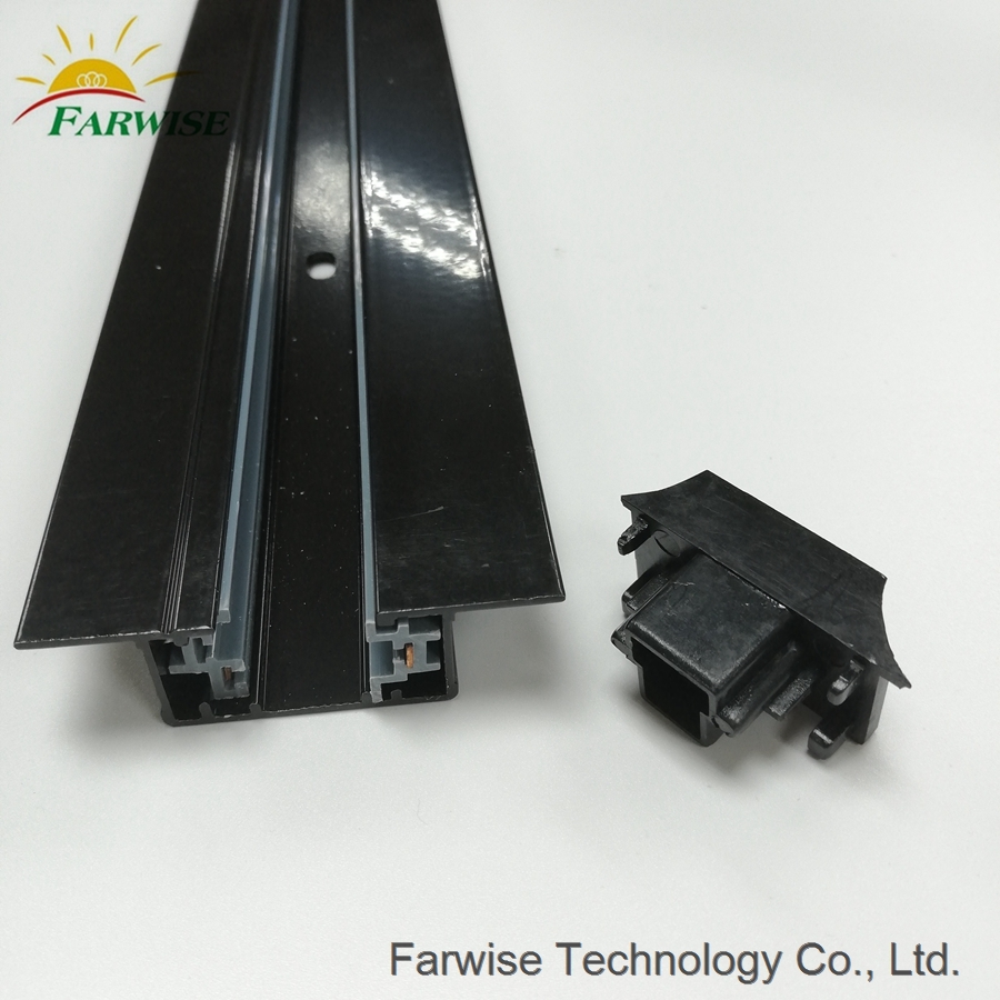 Recessed 3 Wires Rail Track 3 Lines Track System for LED Commercial Light Track System Accessories