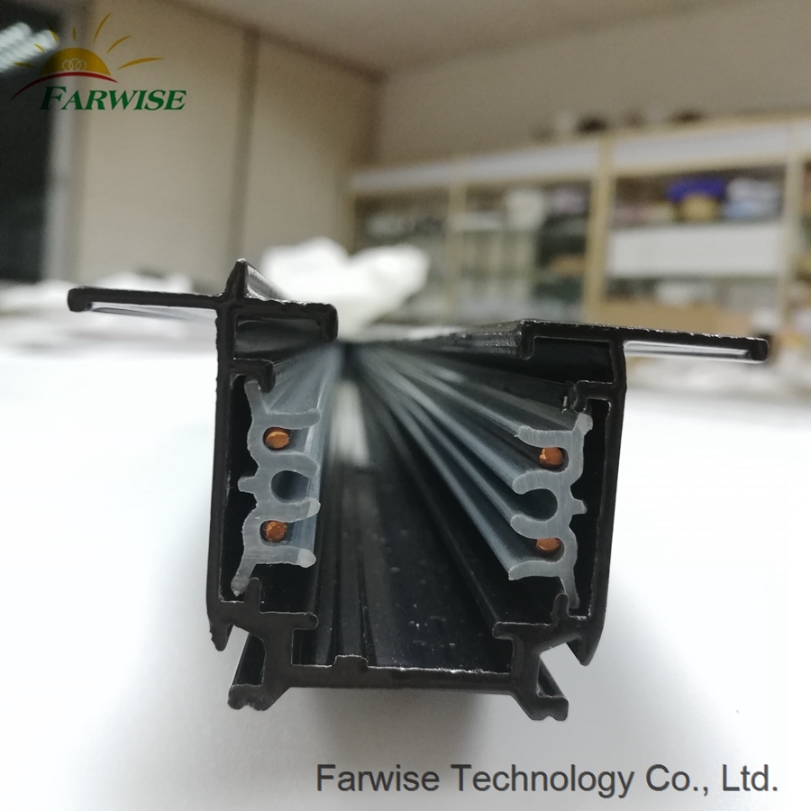 Recessed 4 Wires Rail Track 4 Lines Track System for LED Commercial Lighting Track System Accessorie