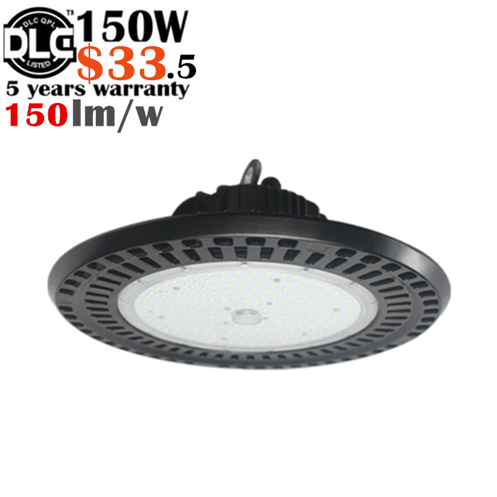 480v high bay led light etl dlc certified 150w 20000lm high brightness UFO highbay 5 years warranty