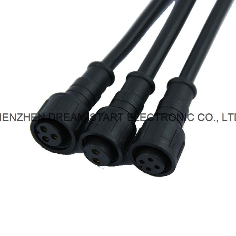 Black White color 2 pin Electric Male Female Connectors