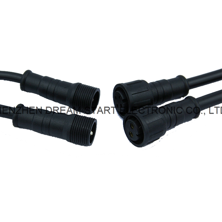 2pin electrical male and female AC DC waterproof connector