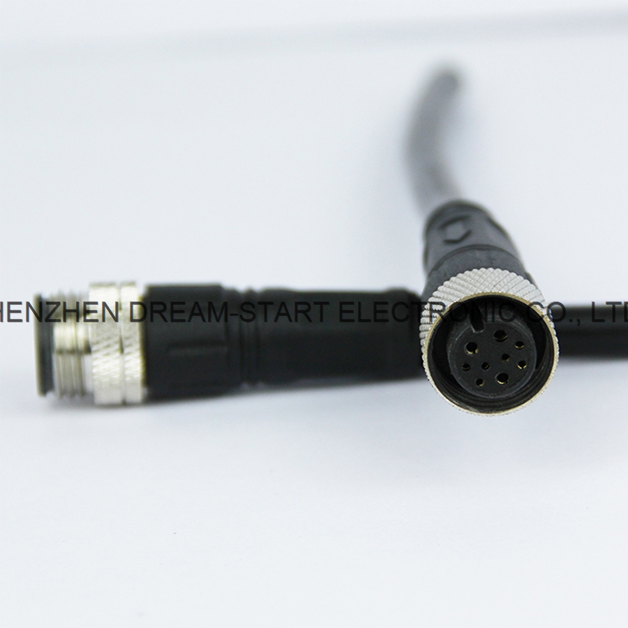 3 pole straight way electric waterproof connector for LED display