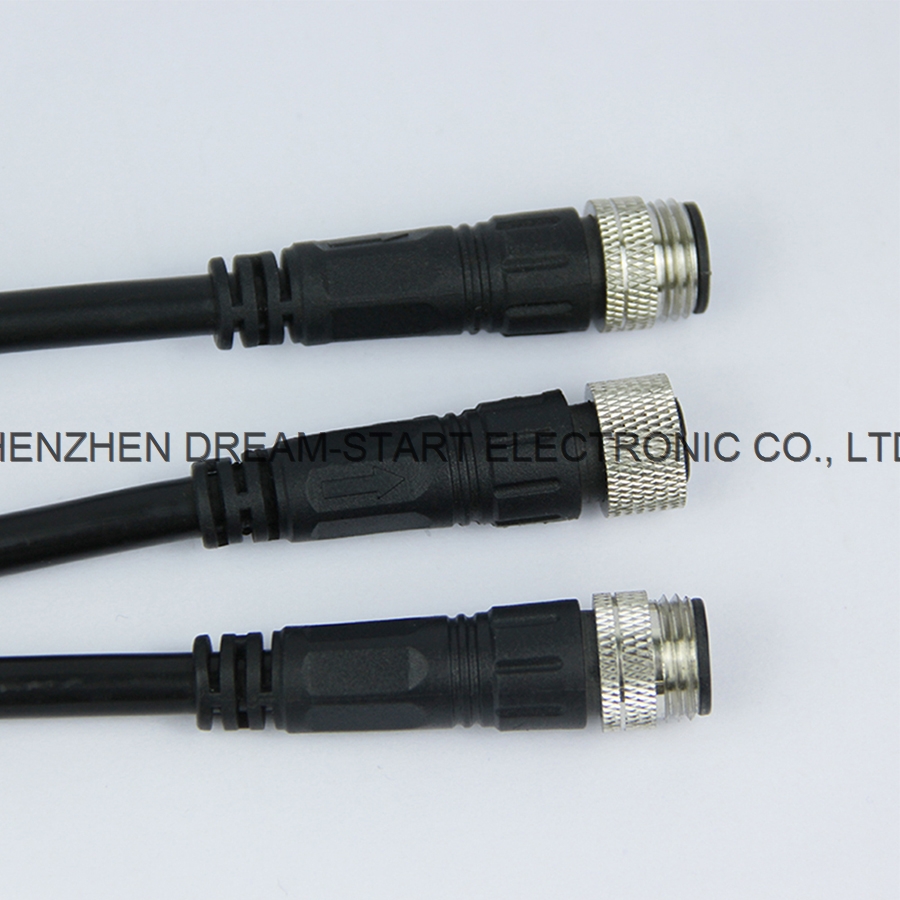 IP65 M8 4 Pin 8mm Waterproof Connector for LED Strips