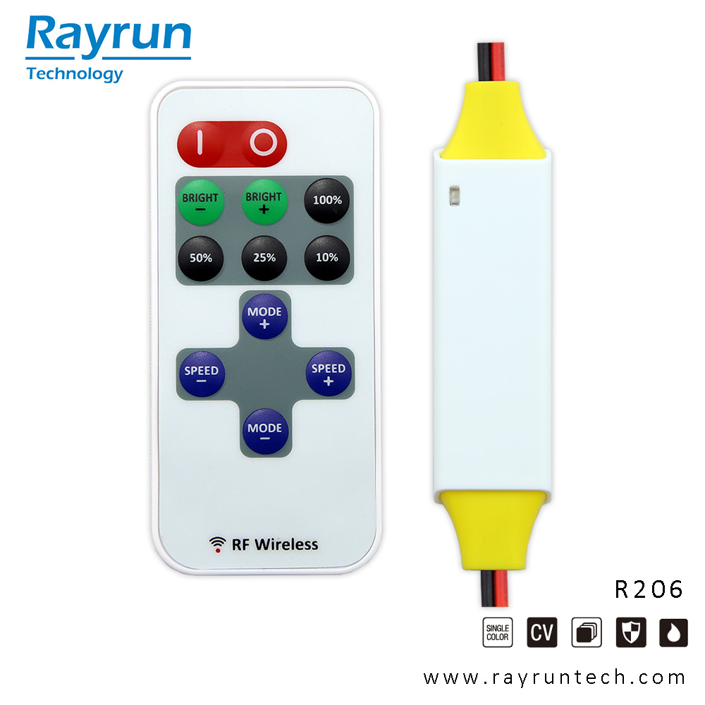 Rayrun Pro. R206 RF Wireless Remote Compact Size LED Controller