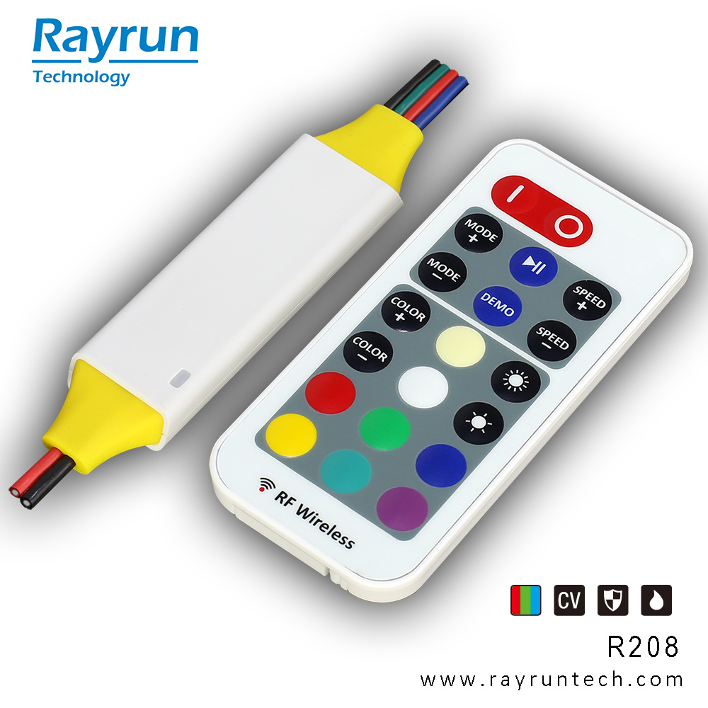 Rayrun Pro. R208 RF Wireless Remote RGB Controller