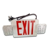 6w led emergency fire exit sign with twin spot emergency light