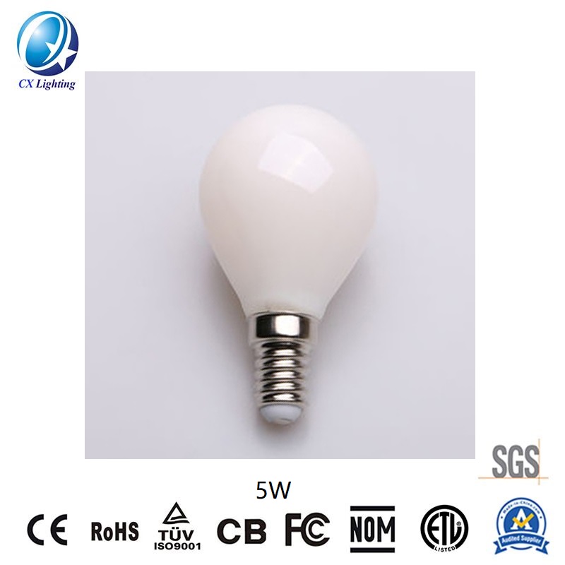 LED Filament Bulb G45 2W E27 B22 600lm Equal 60W milky with Ce RoHS EMC LVD