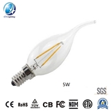 LED Filament Bulb C35 5W E27 B22 600lm Equal 60W Clear with Ce RoHS EMC LVD
