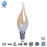 LED Filament Bulb C35 2W E27 B22 600lm Equal 60W Amber with Ce RoHS EMC LVD