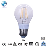 LED Filament Bulb A60 4W E27 B22 480lm Equal 40W Clear with Ce RoHS EMC LVD