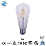 LED Filament Bulb St64 8W E27 B22 960lm Equal 100W Frosted with Ce RoHS EMC LVD