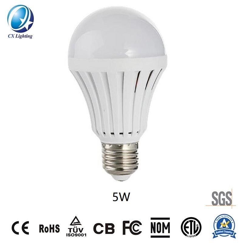 LED Emergency Rechargeable Bulb Indoor Light 5W 350lm with Ce RoHS