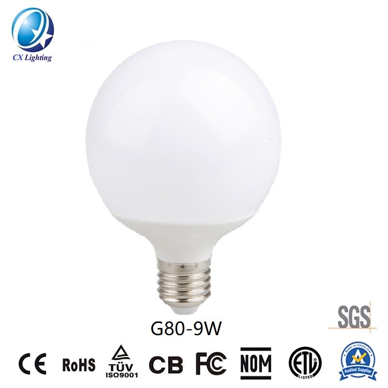 LED G80 Globe Bulb 9W 810lm with Ce RoHS