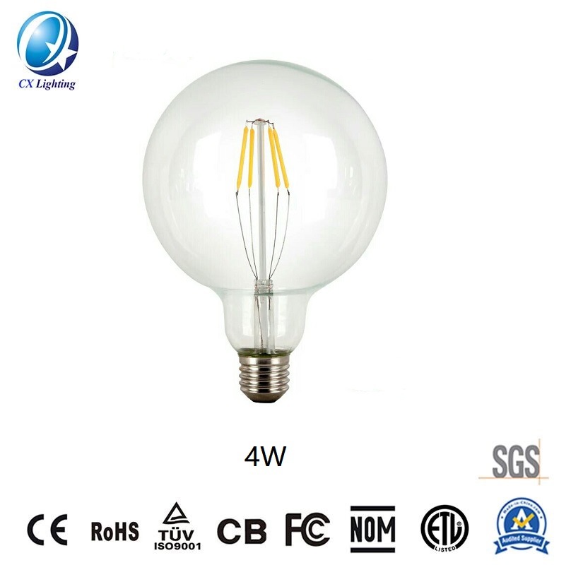 G125 LED LED Dimmable Filament Decorative Lamp 960lm Equal to 100W with Ce RoHS