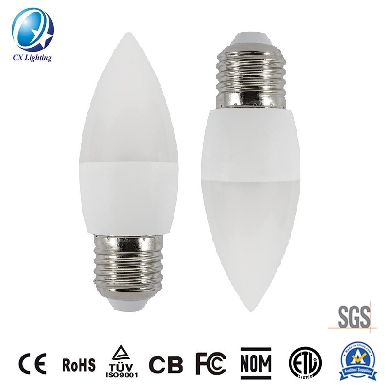 5W LED Candle Bulb 500lm E27 Equivalent Incandescent Bulb 40W