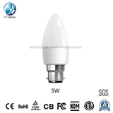 LED Candle Bulb B22 Base 5W 500lm with Ce and RoHS
