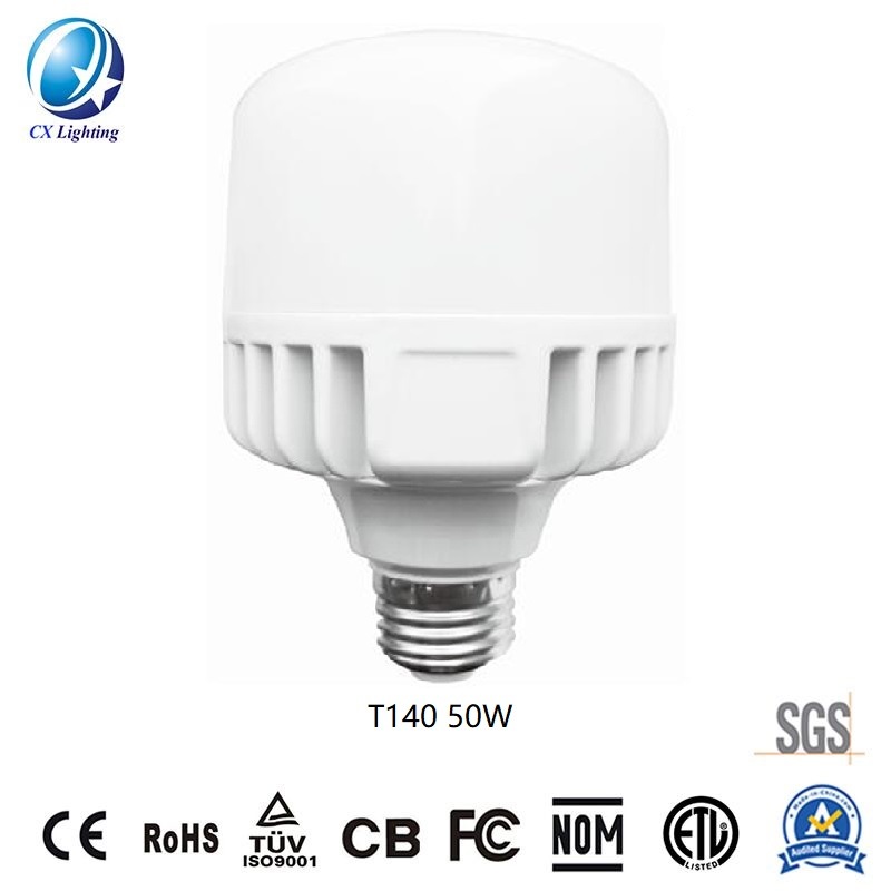 Die-Casting Aluminum High Power T Shape LED Bulb for Outdoor Lighting 50W 4000lm