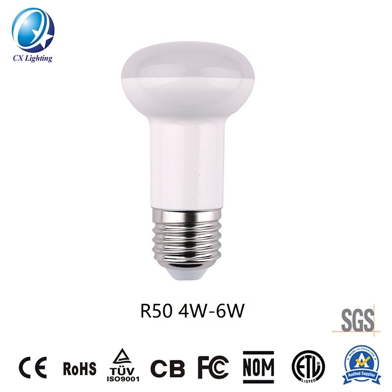 LED R50 Type Bulb Smooth Surface 4W-6W 360lm-540lm Ce RoHS
