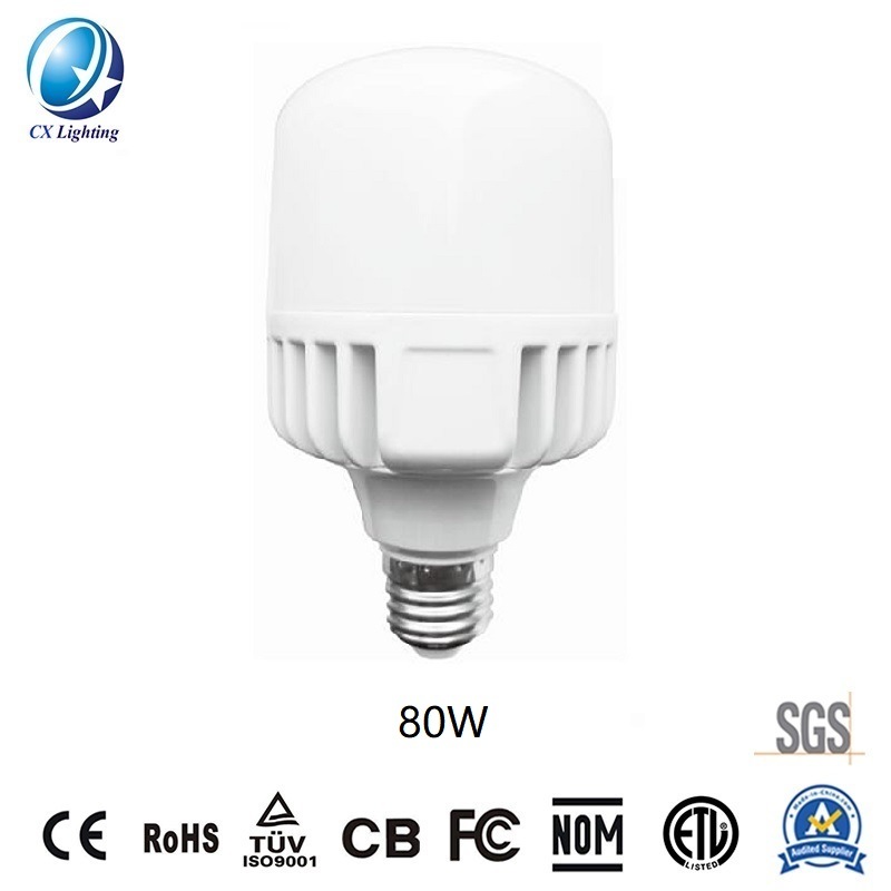 High Power Die-Casting Aluminum T Shape LED Bulb Outdoor Lighting T140 80W 4000lm E27 B22