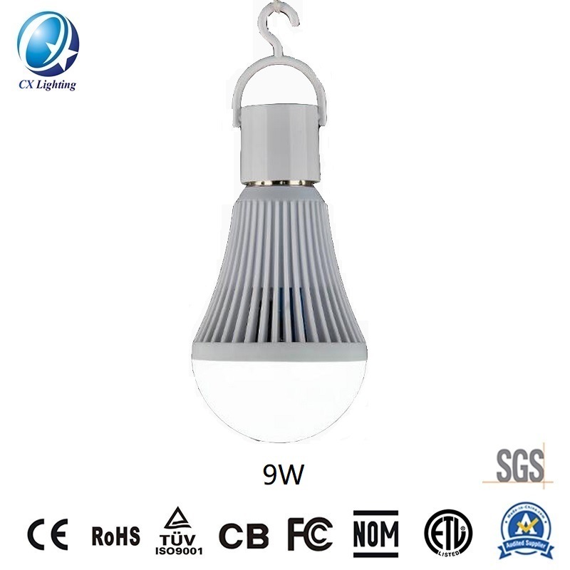 LED Emergency Rechargeable Bulb 9W 630lm with Ce RoHS