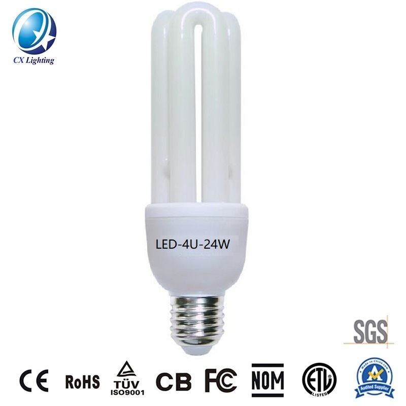 24W U Shape LED 4u Lamp Milky Color 85-265V 2160lm