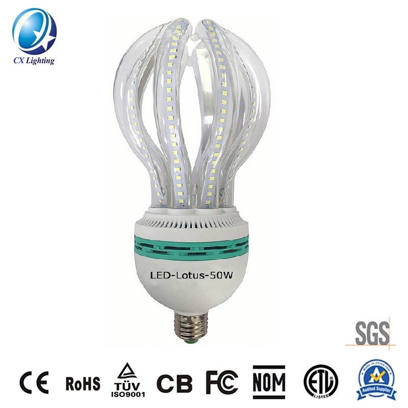 Lotus 5u Energy Saving LED Lamp 50W 4500lm Lotus LED Bulb High Power for Outside or Plant Building C
