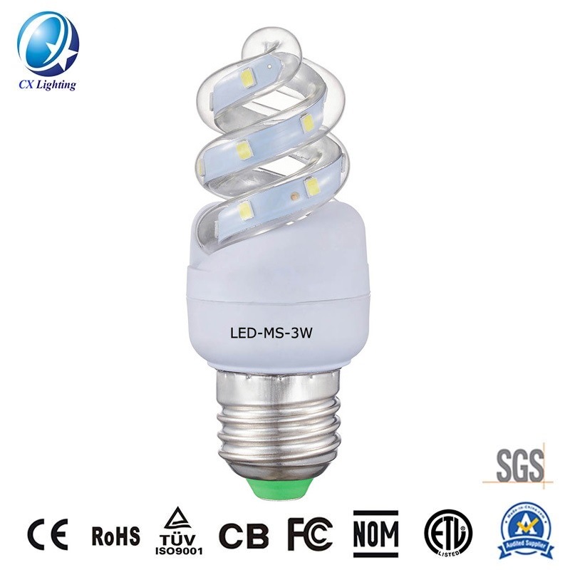 Mini Spiral Energy Saving Lamp 3W 270lm Ce
