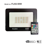 Full power RGBW DOB Remote control Ultrathin LED Flood light IP65 50W