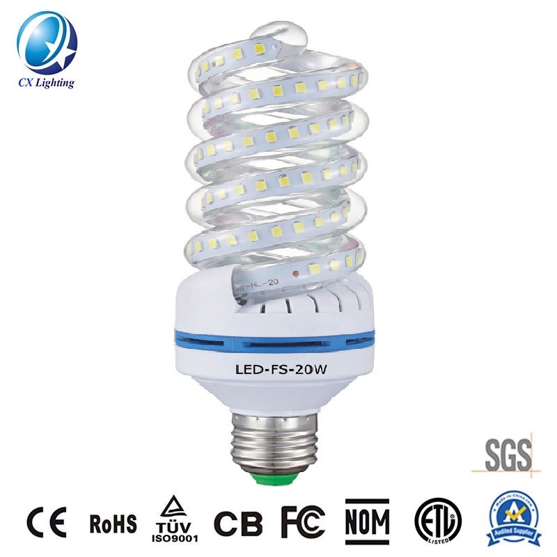 LED Energy Saving Spiral Lamp CFL 20W 1800lm 85-265V Hot-Selling in Mexico with Nom