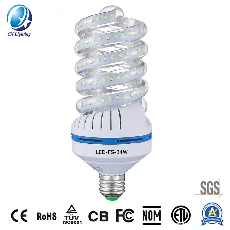 Spiral Shaped LED Energy Saving Lamp 24W 85-265V 2160lm Popular Selling in Africa Market