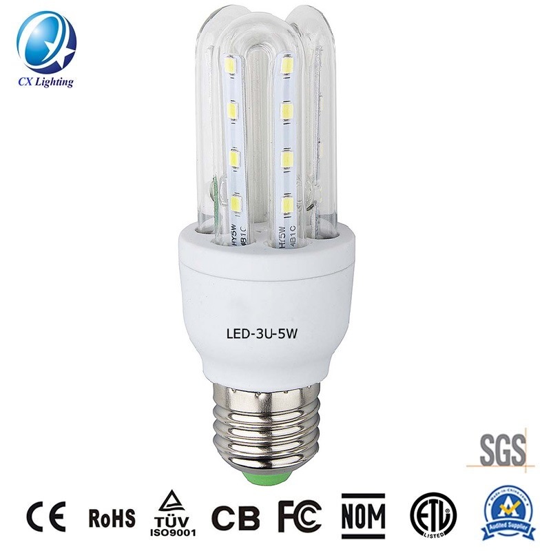 U Shape LED Lamp 3u 5W 450lm Equal to 60W 85-265V Ce Quality Standard