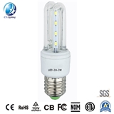 U Shape LED Corn Lamp 2u 3W 270lm 85-265V for Indoor Lighting Good Replacement for 40W Bulb