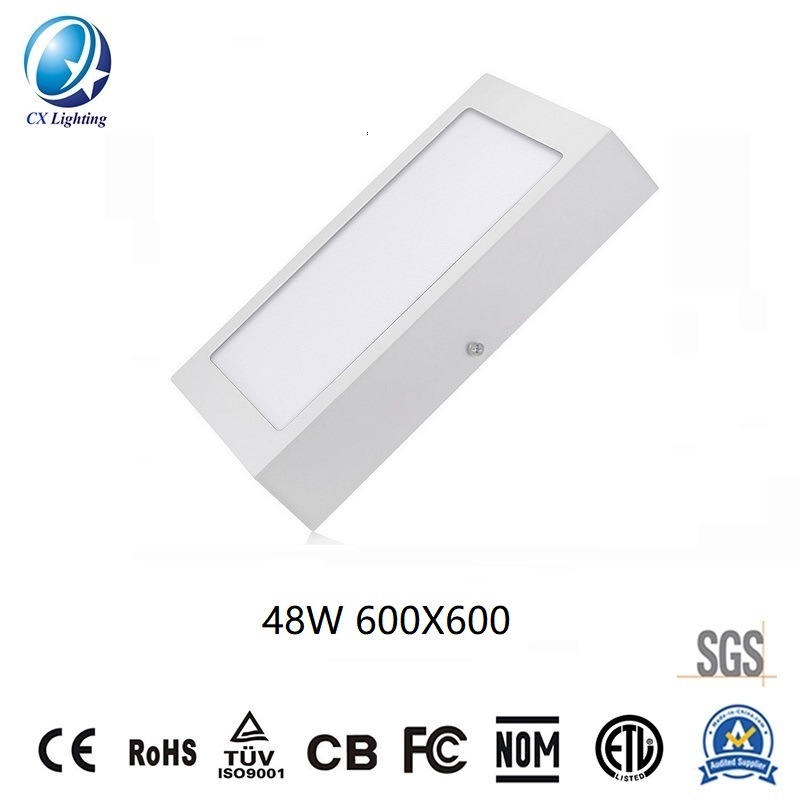 LED Surface Square Panellight 48W 3360lm L600*W600mm Ce RoHS