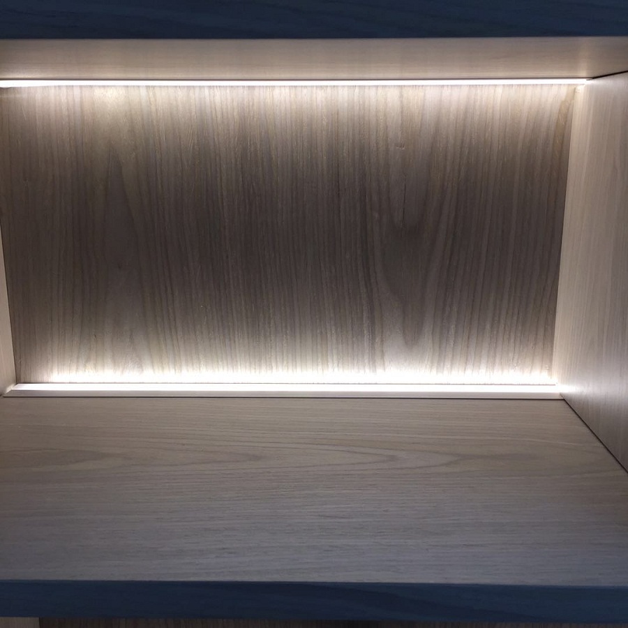 Back Wood Laminate LED for Wardrobe Cabinet
