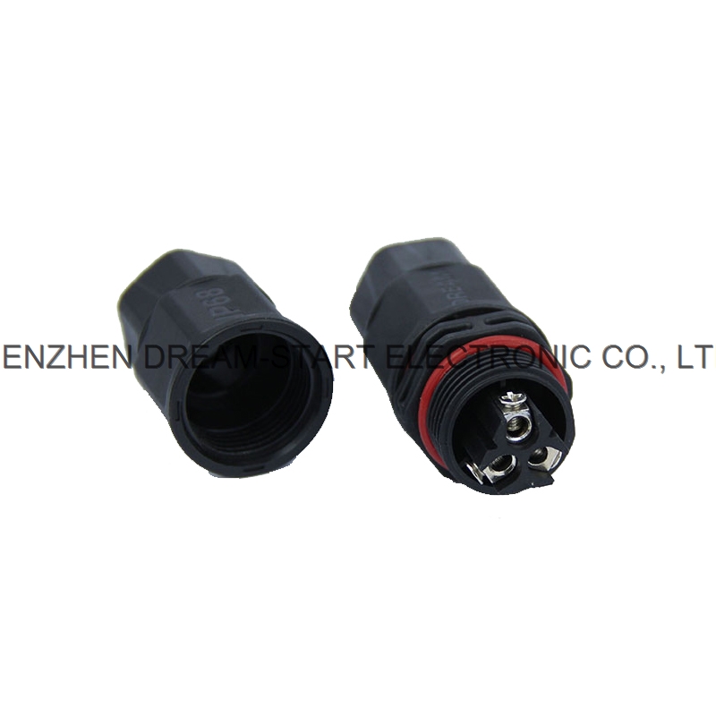 2pin M15 male and female cable connectors 2 pin waterproof connector plug